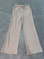 FINAL SALE - FLAWED Roslyn Stripe Pants in burgundy - Small