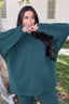 Porter Pinstripe Fleece Pullover in Green