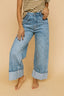 Boston Cuffed Blue Jeans