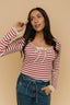 FINAL SALE - Sailor Stripe Long Sleeve in Red
