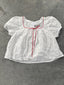 FINAL SALE - FLAWED Della Ribbon Blouse in White - Medium