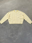 FINAL SALE - FLAWED Stripe Piper Cardigan in Butter - Large