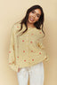 FINAL SALE - Piper Embroidered Cardigan in Honey