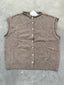 FINAL SALE - FLAWED Piper Short Sleeve Striped Cardigan in Mocha - Small