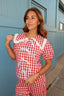 FINAL SALE - Penny Gingham Tie Blouse