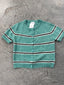 FINAL SALE - FLAWED Avery Stripe Cardigan in Green - Medium