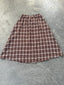FINAL SALE - FLAWED Tatum Plaid Skirt in Brown - Large
