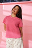 Sweetheart Stripe Tee in Pink