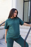 Porter Pinstripe Fleece Tee in Green