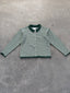 FINAL SALE - FLAWED Bennie Cardigan in Green Stripe - Large