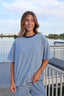 Cameron Fleece Stripe Tee