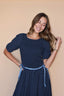 Lainey Gingham Maxi in Navy