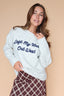 Left My Heart Out West Sweater in Heather Grey