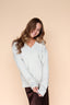 V-Neck Knit Sweater in Stone