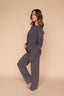 Skylar Stripe Pants in Wine