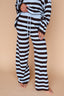 Gigi Stripe Knit Pants in Dusty Blue/Brown