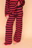 Gigi Stripe Knit Pants in Red/Navy