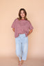 Jess Stripe Tee in Marsala