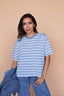 Dusty Blue Stripe Tee