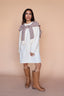 Sloane Layered Sweater Knit Dress in Cream