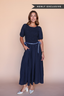 Lainey Gingham Maxi in Navy