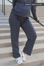 Carson Stripe Pants in Navy