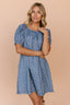 Skye Floral Dress in Blue