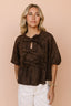 Roxana Leopard Blouse