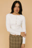 FINAL SALE - Free People Tilly Long Sleeve Cardi in Ivory