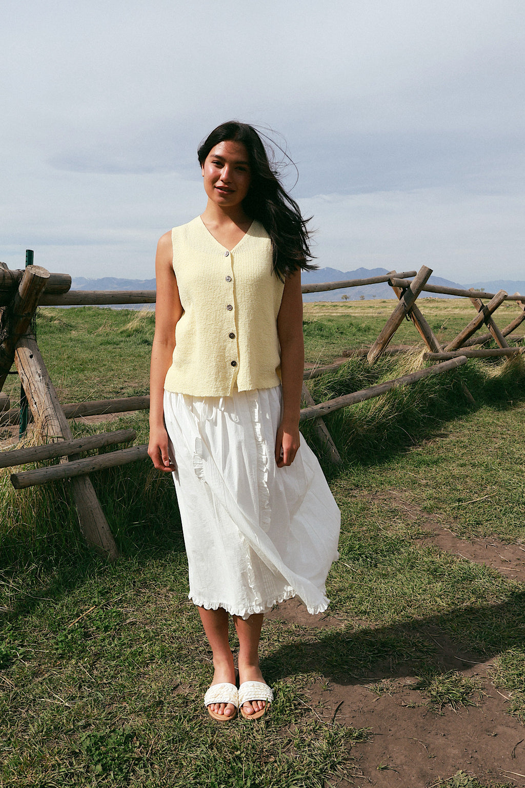 Rae Knit Tank in Butter Yellow