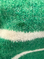 FINAL SALE - FLAWED Piper Cardigan in Green Stripes - Small