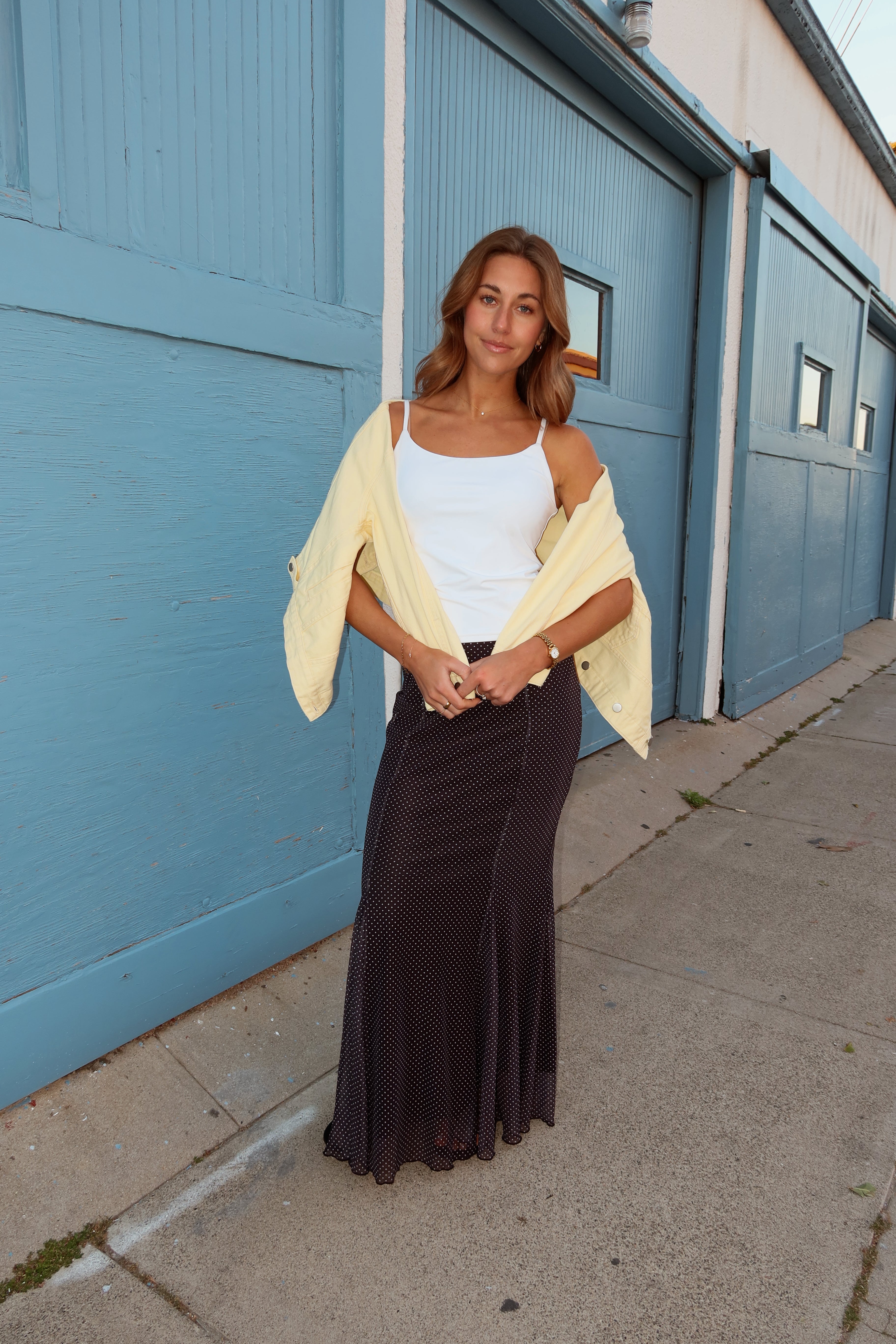 Love You Dot Maxi Skirt in Black
