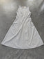 FINAL SALE - FLAWED Laurel Pinstripe Midi in Dusty Blue - Medium