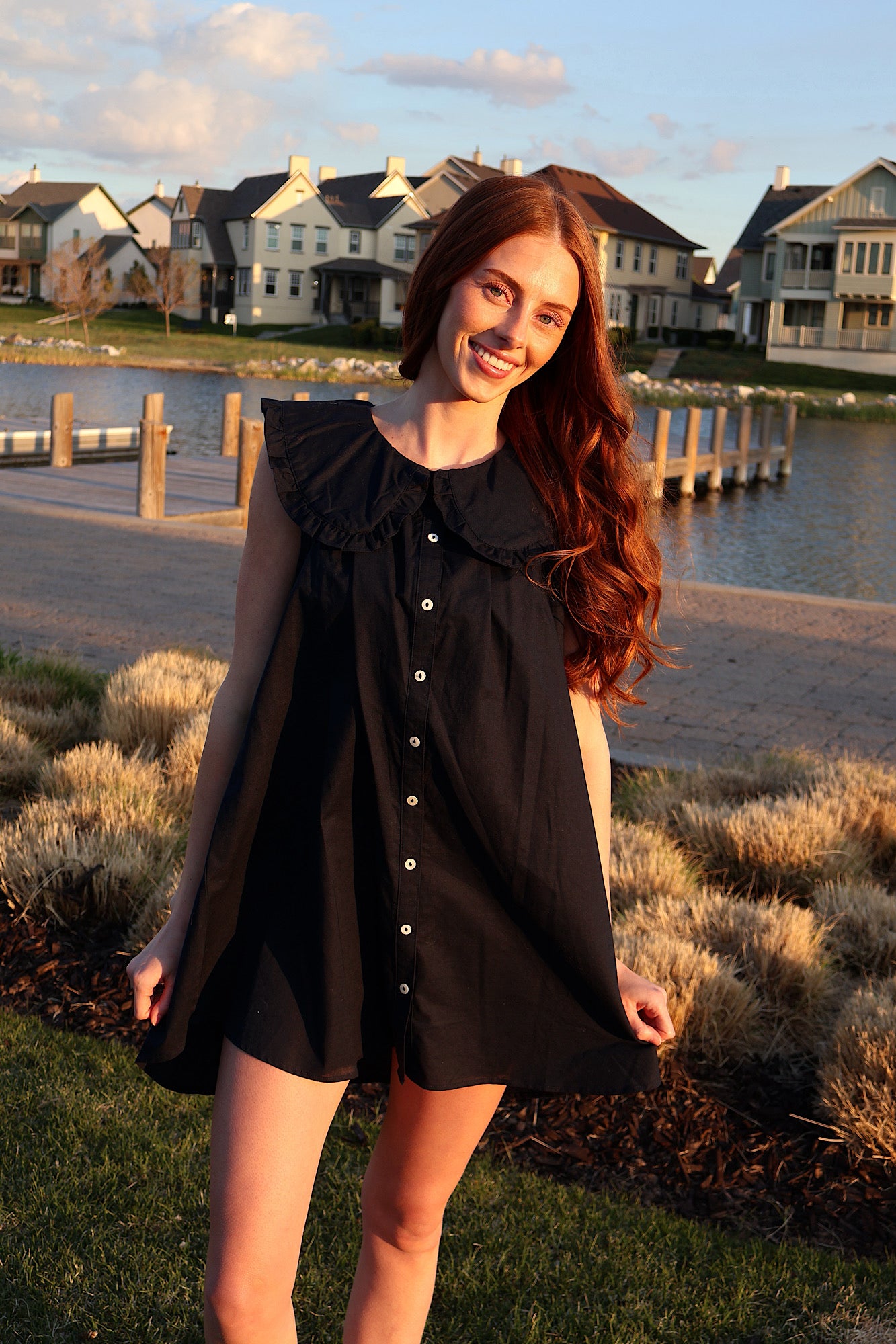 Willow Cotton Linen Babydoll Dress