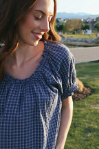 Bonnie Seersucker Plaid Blouse
