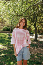 Sweet Tart Oversized Pink Tee