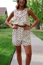 Floral Scalloped Shorts