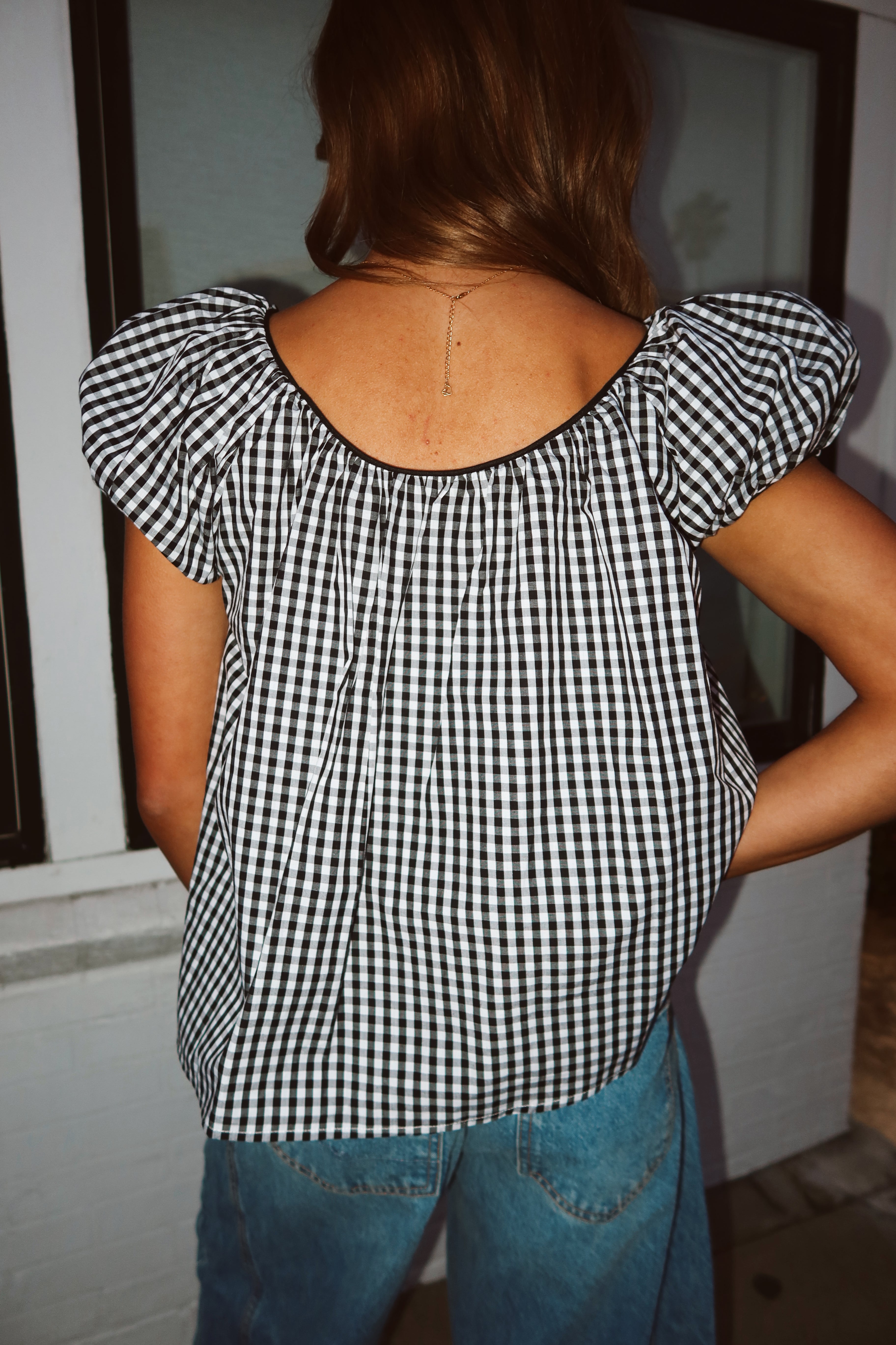 Aspyn Gingham Blouse