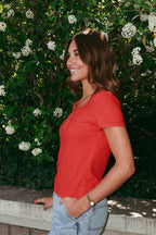 Sweetheart Ribbed Tee