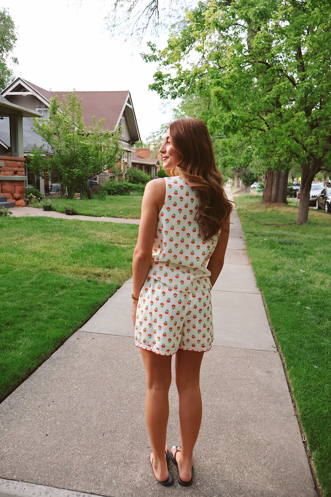 Floral Scalloped Shorts