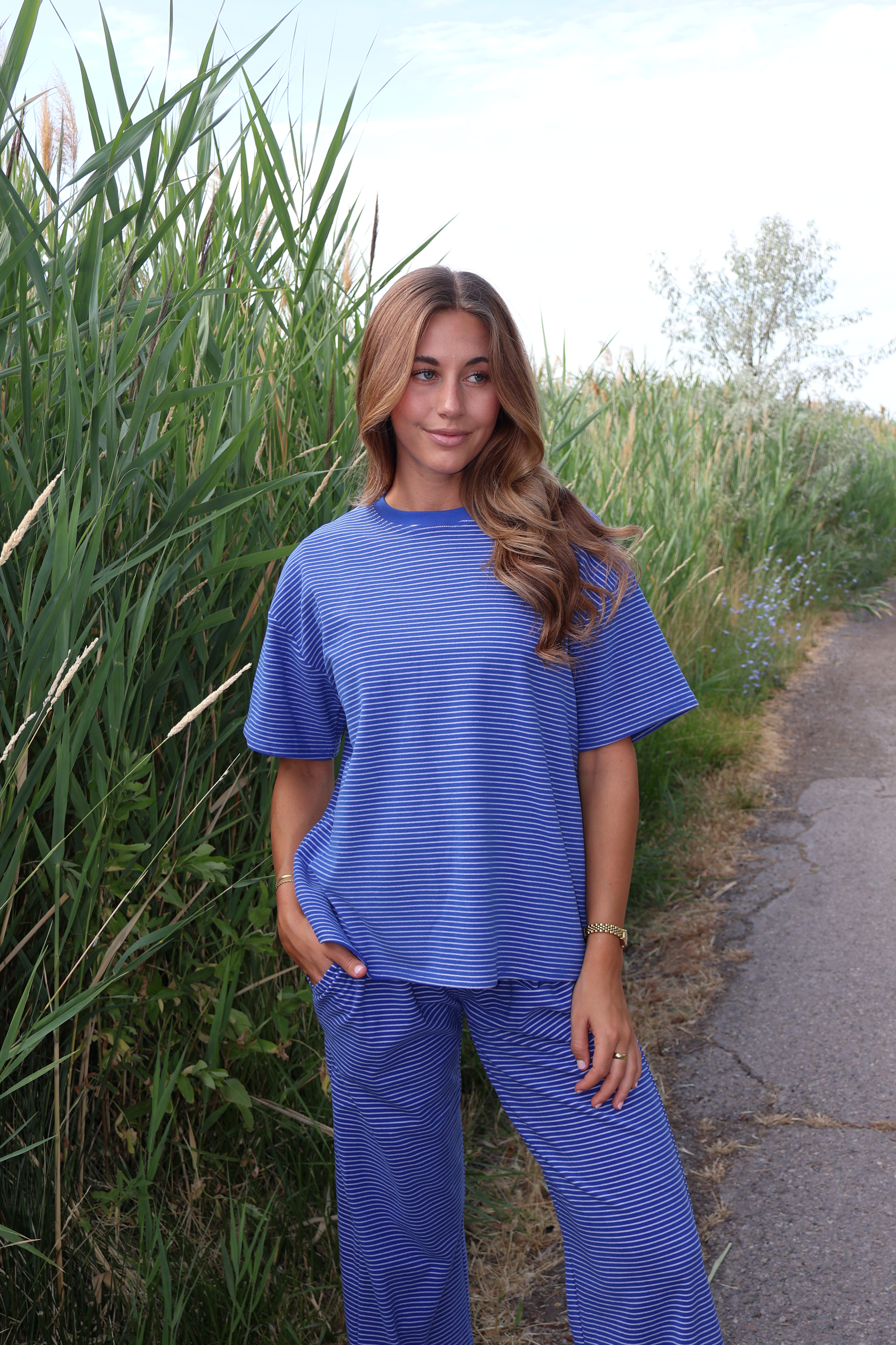 Porter Fleece Stripe Tee