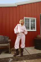 Dolly Gingham Pullover in Pink