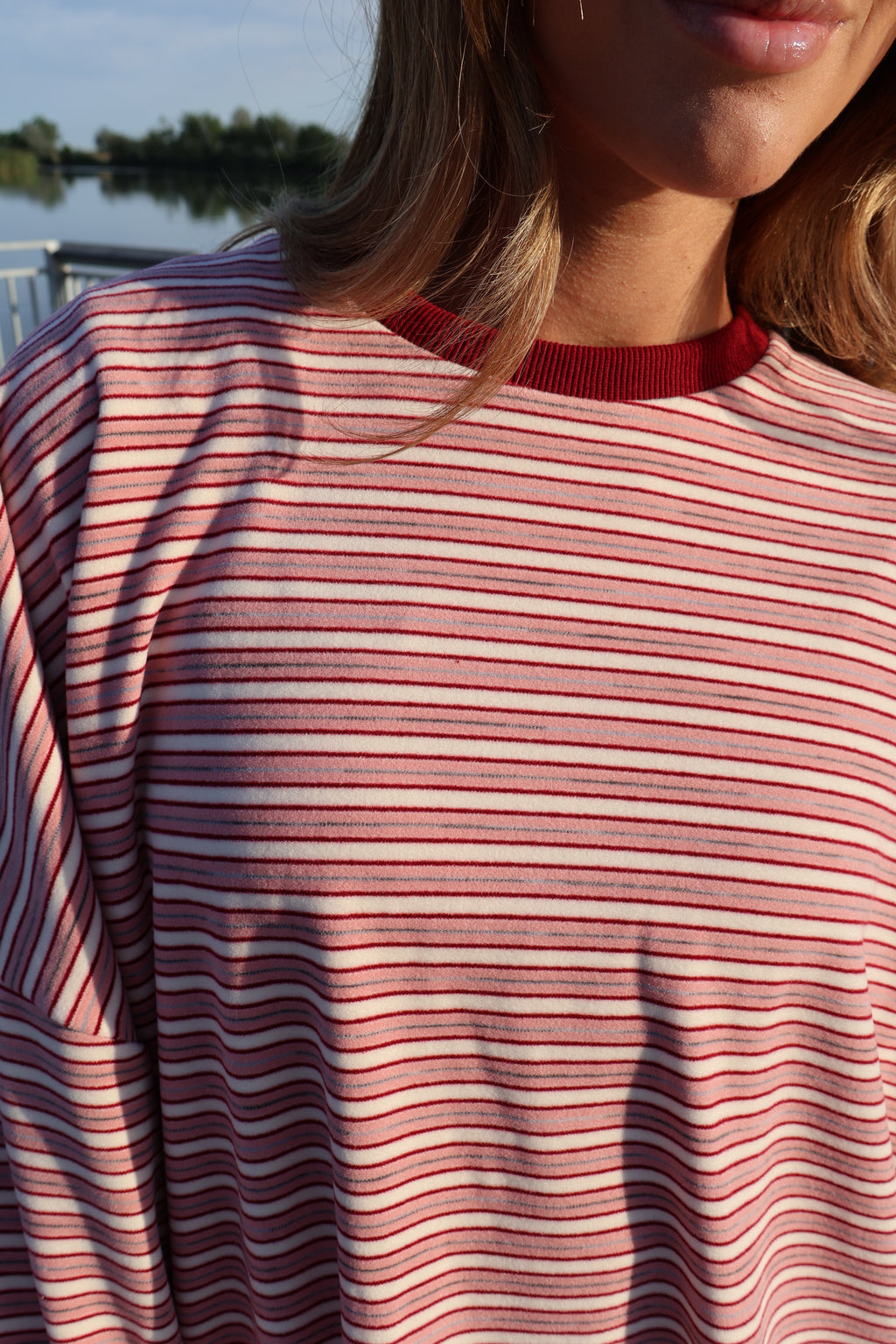 Cameron Fleece Stripe Pullover