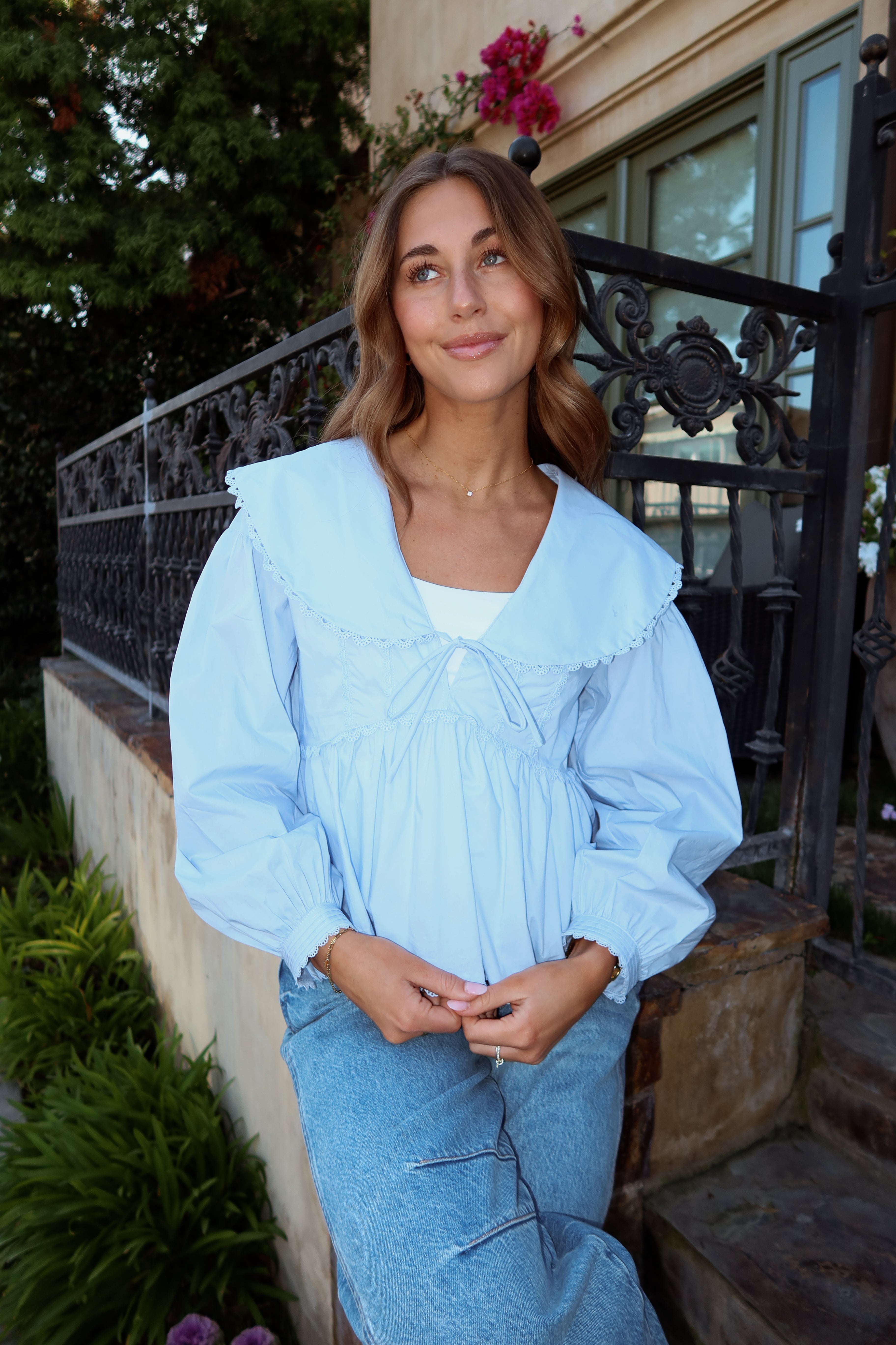 FINAL SALE - Audrey Cotton Poplin Blouse Secondary image