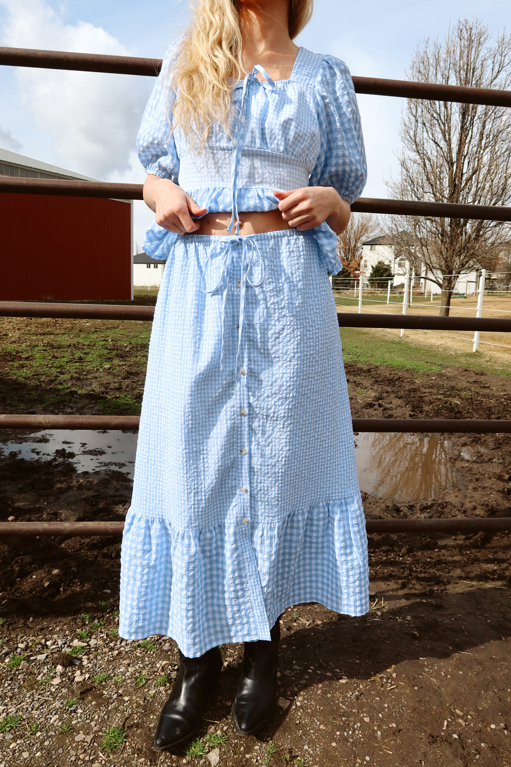 Bluebell Gingham Skirt