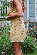 Floral Scalloped Shorts
