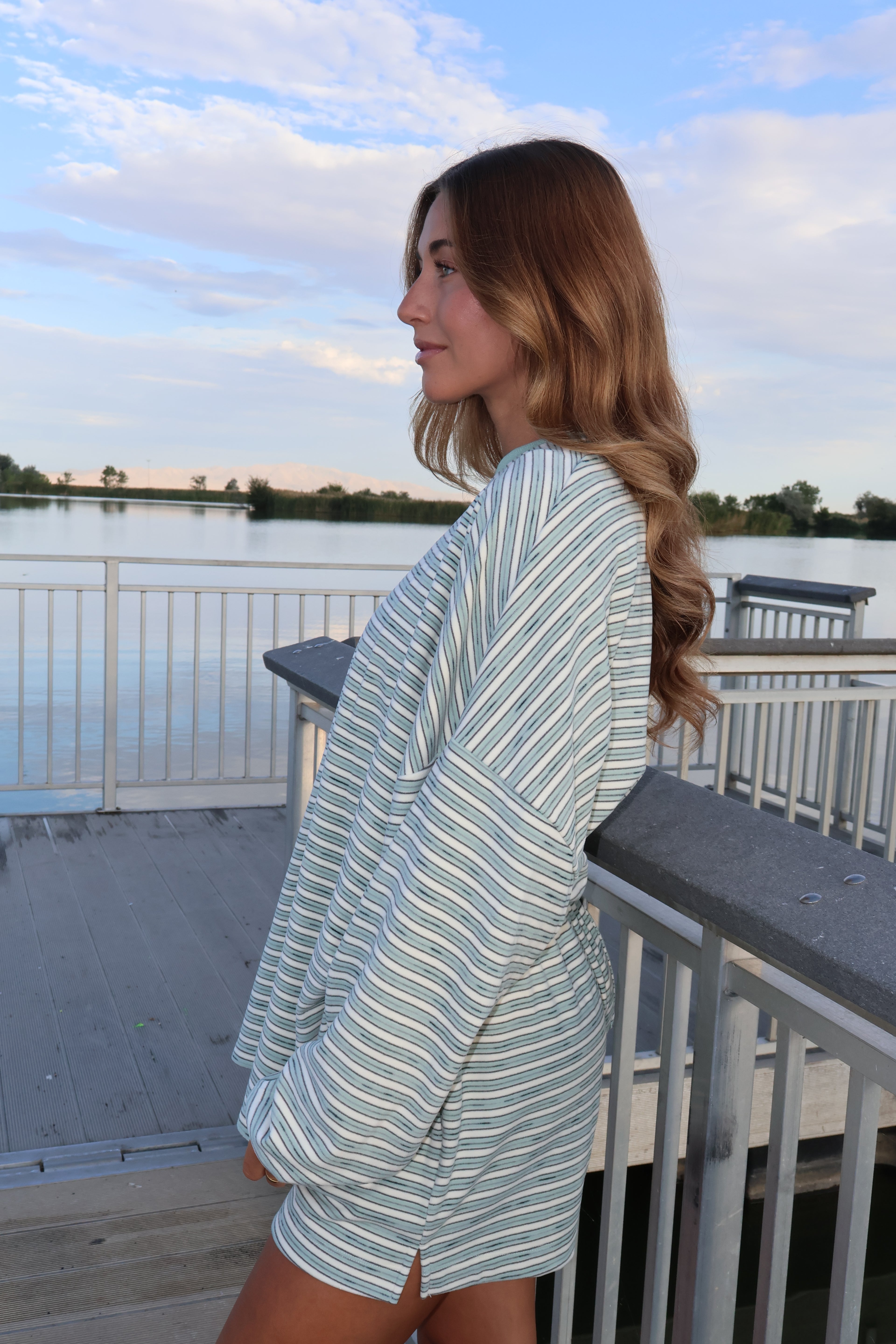 Cameron Fleece Stripe Pullover