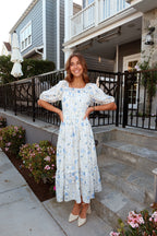 Delft Bloom Smocked Midi