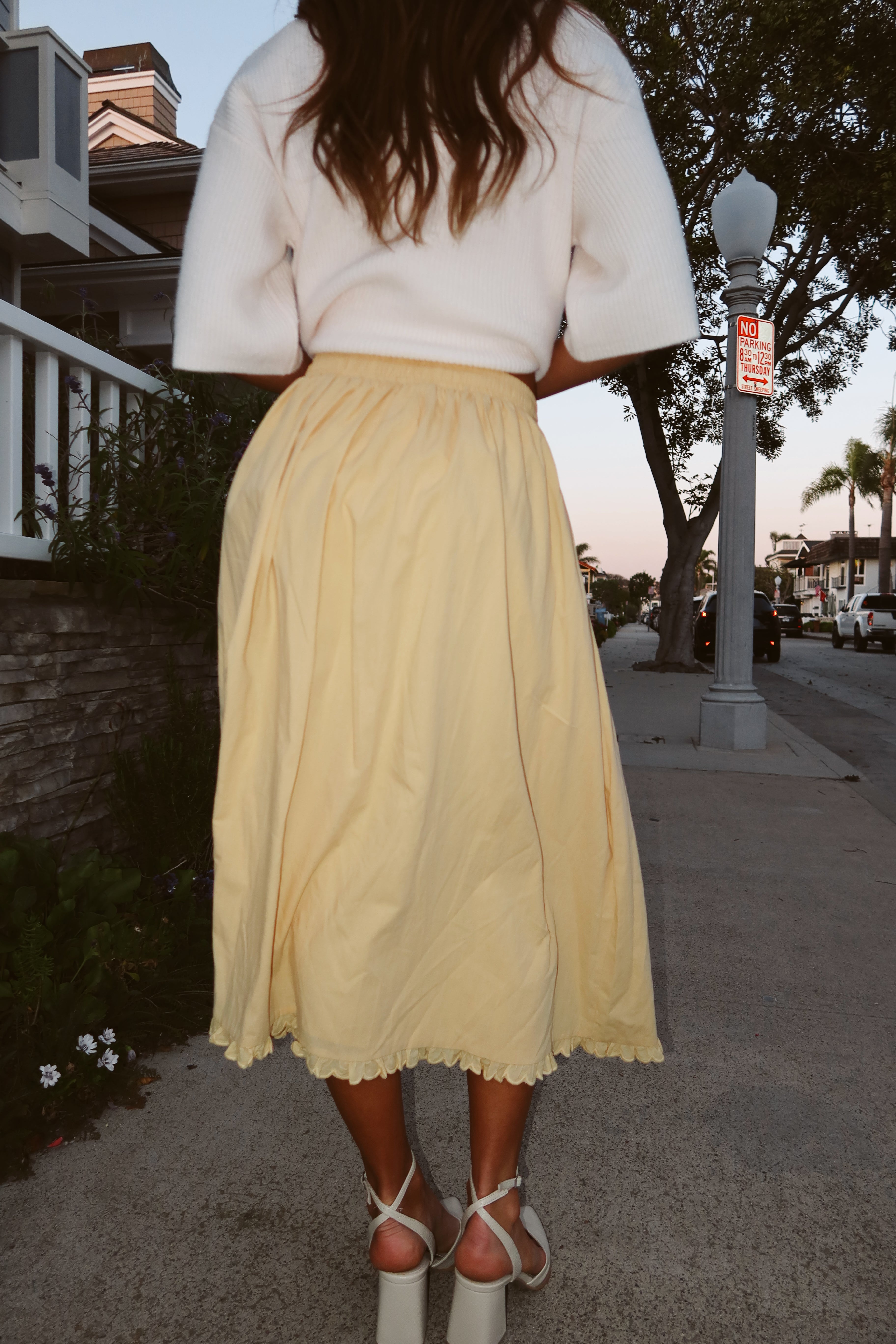 Hattie Cotton Apron Skirt in Honey Secondary image