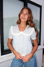 Stripe Sailor Top in Blue